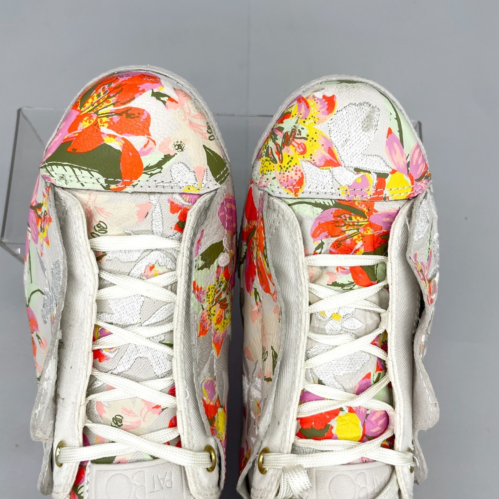 Converse PatBo Womens 8 Chuck Taylor All Star CTAS Floral Leather Sneakers Shoes - Picture 8 of 12